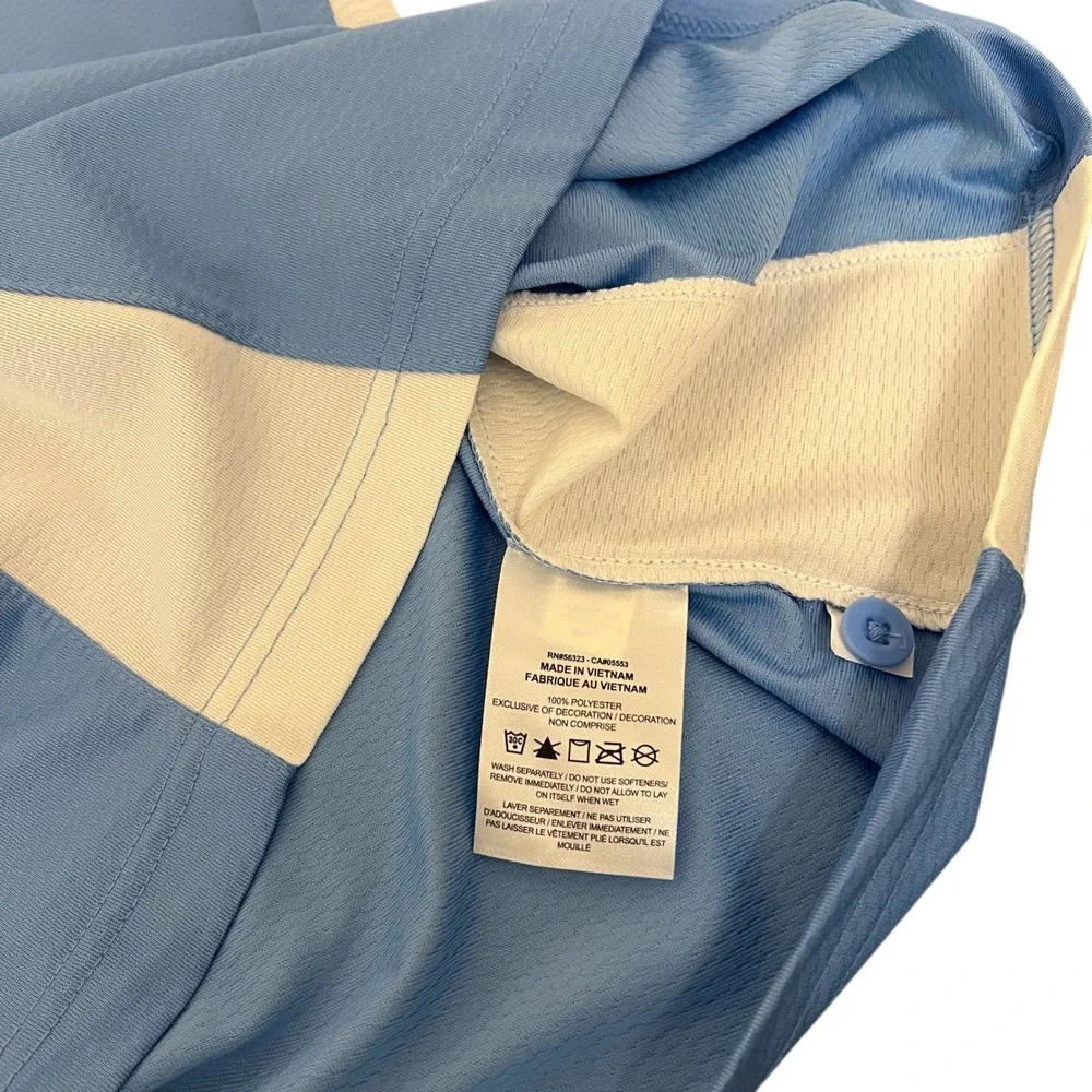 Nike‎ Baseball Jersey Boys Size Large Light Blue White Short Sleeve V Neck